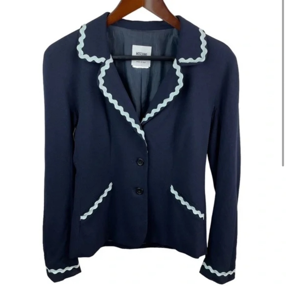 Moschino Cheap & Chic Skirt Suit Ricrac navy